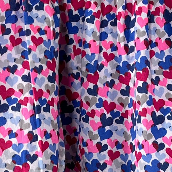 Gap Skirt Girls Medium 8 Kids Pull On Flare A Line Pink Blue Hearts Fall Casual - Picture 4 of 11